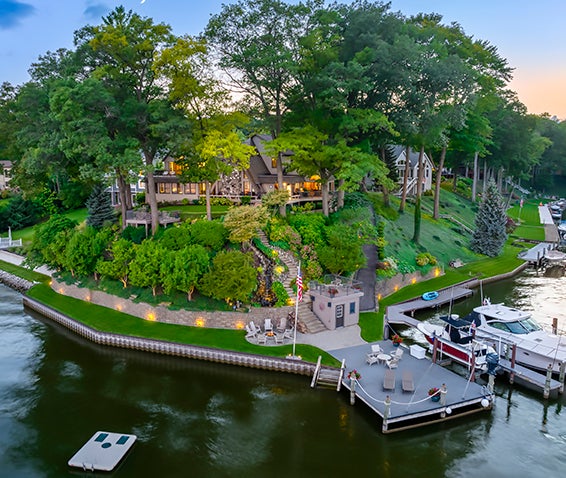 Beautiful waterfront home on Spring Lake, Michigan