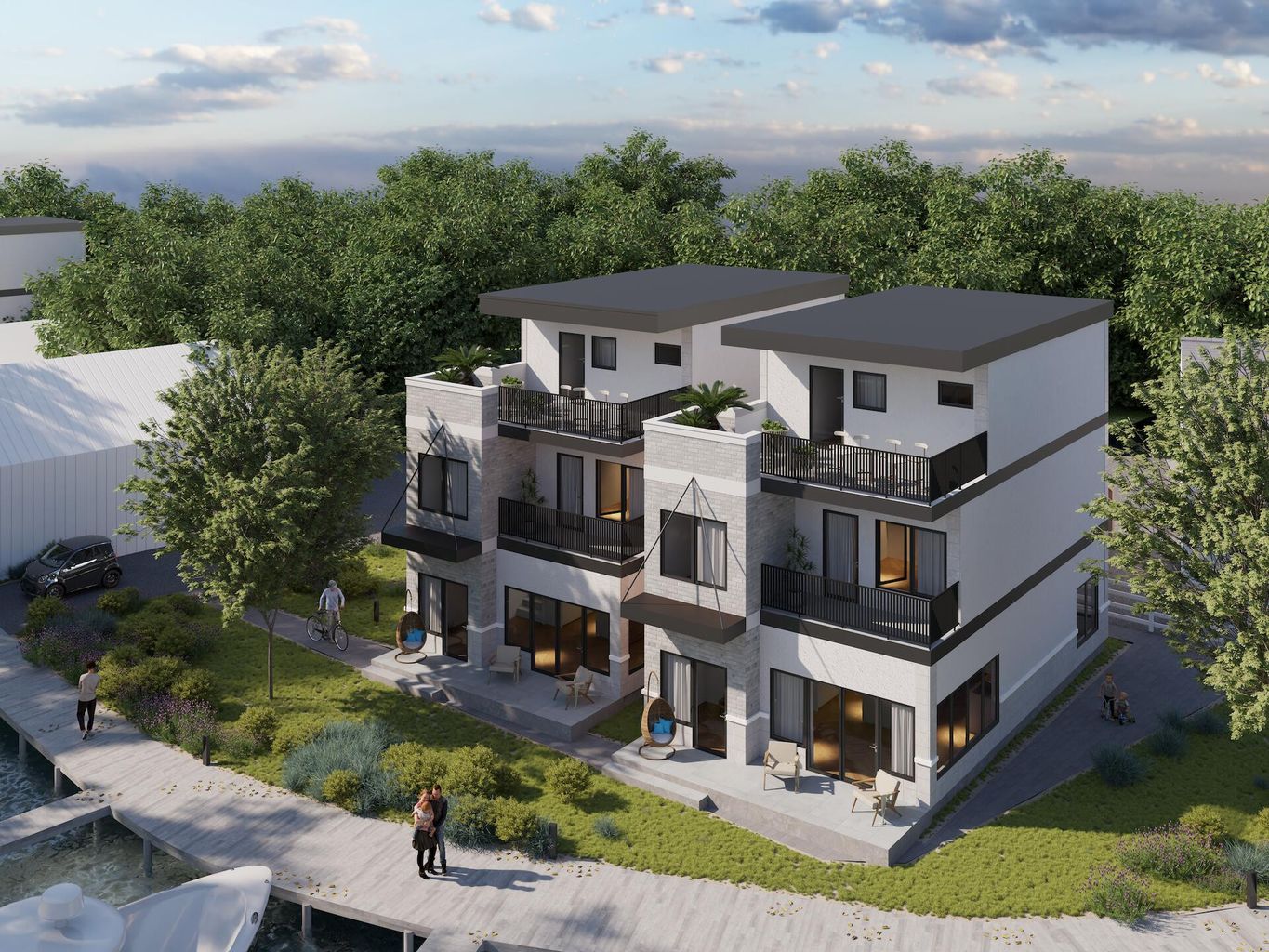 Rendering of the Bailey Pointe Condo Exteriors